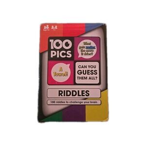 100 PICS: Riddles Can You Guess Them A ? Ages 6+ 1+ Player Fun Solve The Riddle